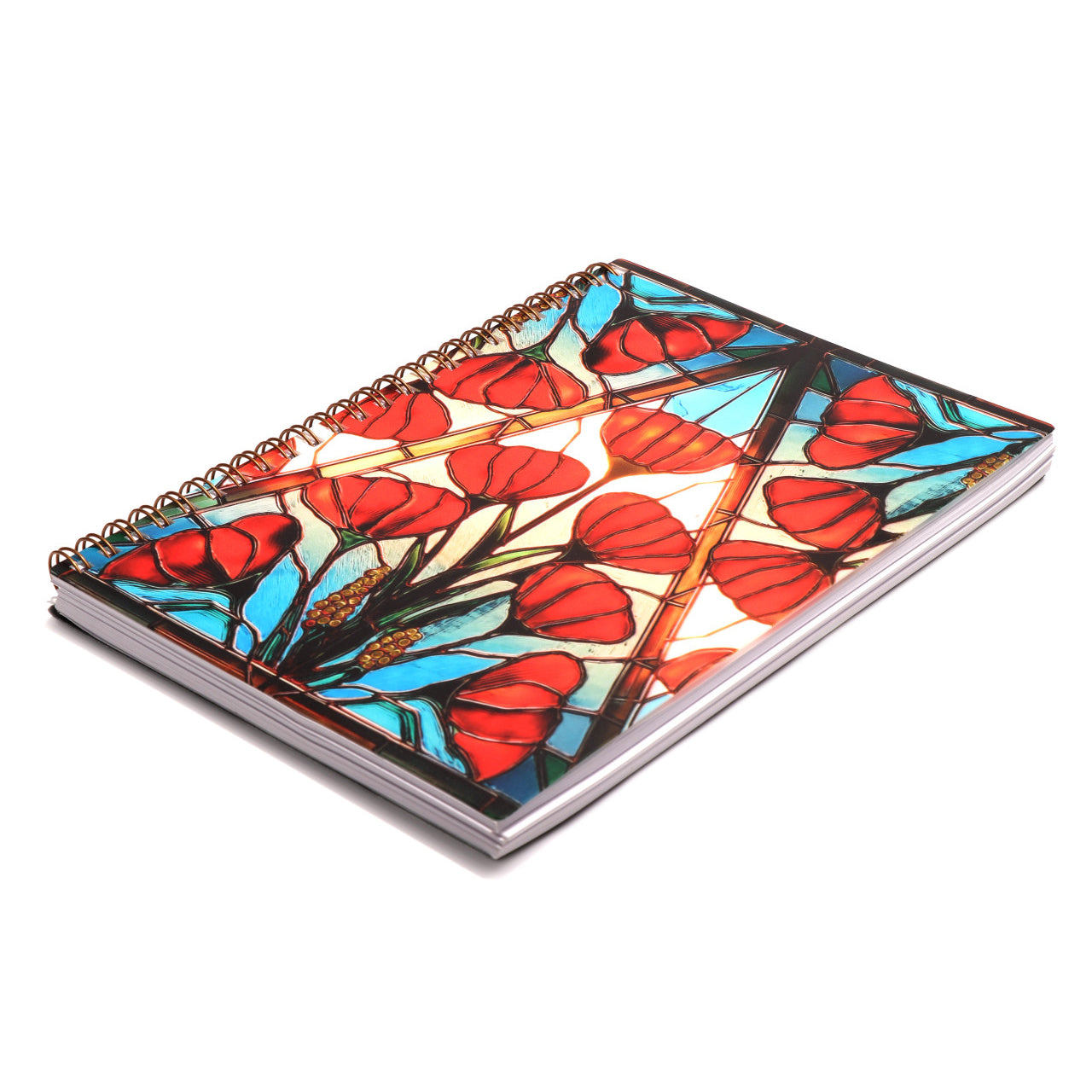 The A5 spiral notebook from the Courage, Honour, and Sacrifice Poppy series is a beautifully crafted piece that blends practicality with elegance. Featuring a stunning stained-glass-inspired poppy design, this notebook offers ample space for your notes, ideas, and memories. www.defenceqstore.com.au