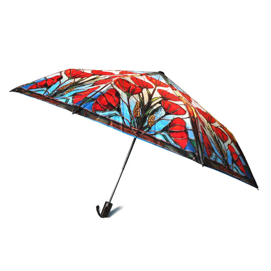 Stay dry and stylish with the Courage, Honour, and Sacrifice Poppy compact umbrella. This lightweight, compact umbrella is the perfect accessory to slip into your handbag, backpack, or car, ensuring you're always prepared for unexpected weather. www.defenceqstore.com.au