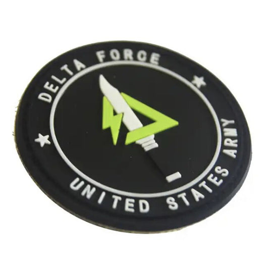 Delta Force PVC Morale Patch, Velcro backed Badge. Great for attaching to your field gear, jackets, shirts, pants, jeans, hats or even create your own patch board.  Size: 8cm www.defenceqstore.com.au