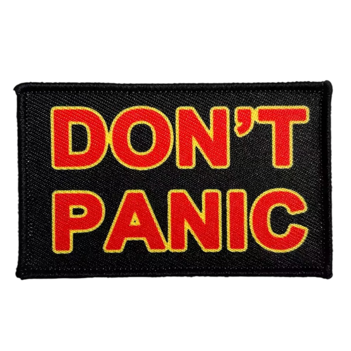 Don't Panic Embroidery Morale Patch, measuring 8x5cm, is a striking and durable addition to personalize your gear with style and toughness. Crafted with high-quality embroidery, this patch features a versatile pattern that blends seamlessly with various tactical and outdoor equipment. www.defenceqstore.com.au