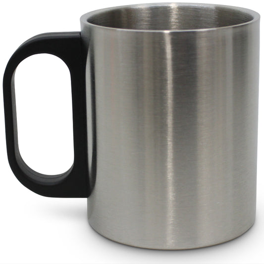 This double walled stainless steel mug is the perfect travel companion. Keeping your drink warm, this double walled mug is perfect for sipping a long black as you paint the landscape, or waiting for the perfect lighting with your camera on a clear day. Weighing 115g it can also act as a paperweight for those flyaway drafts! Stainless steel construction Plastic handle Weight 115gm Capacity 177ml or 6oz (3/4 latte, flat white, magic, macchiato and long black) 80mm High - 65mm Across www.defenceqstore.com.au