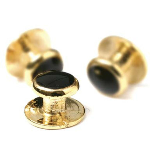 Look sharp and stylish with this set of 3 dress studs. They are perfect for any mess uniform and made with gold and black enamel for a polished look. With these dress studs, you'll be ready for any special event. www.defenceqstore.com.au