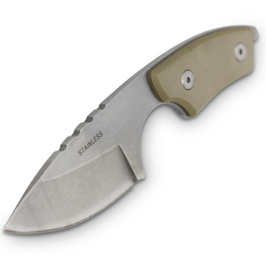 Be prepared for any emergency with this Drop Point Fat Boy Neck Knife! A compact, useful and versatile full tang drop point neck knife that makes a great back up knife for use in a survival situation should you find yourself without your main blade. www.defenceqstore.com.au