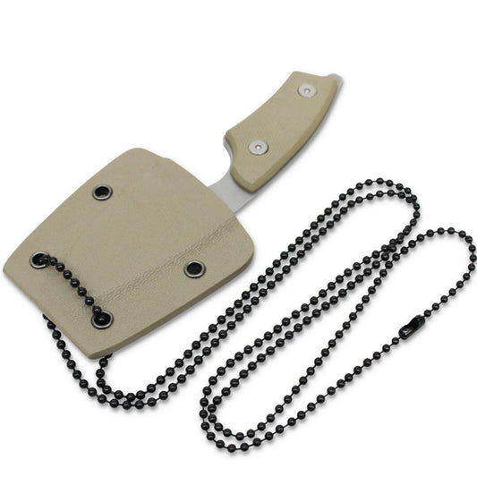Be prepared for any emergency with this Drop Point Fat Boy Neck Knife! A compact, useful and versatile full tang drop point neck knife that makes a great back up knife for use in a survival situation should you find yourself without your main blade. www.defenceqstore.com.au
