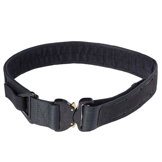 Discover ultimate stability with the ECS BELT. Constructed from double layer 38mm TY13 Resin coated webbing, this belt features AUSTRI ALPIN COBRA Buckle and AL-44 V Ring attachment point to keep you secure. The outside is also equipped with a Laminated laser cut MOLLE system and inner hook Velcro lining, ensuring effortless attachment and stabilizing of pouches! Experience strength and safety like never before. www.defenceqstore.com.au