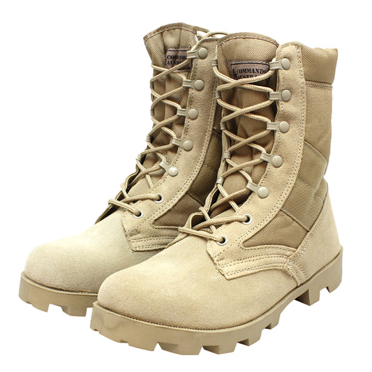 For your next outdoor adventure, choose Elite Military Jungle Boots Desert Tan. Built with a leather upper and ventilation holes for breathability and temperature control, these boots will keep your feet and ankles protected from the elements in hot climates. www.defenceqstore.com.au
