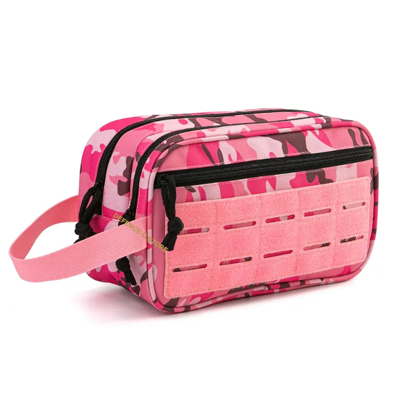 This Toiletry Bag is MOLLE capable and can be used for other gear, it's a must-have for any traveler. With dimensions of 15cm (H) x 26cm (W) x 11cm (D), it's perfect for storing toiletries and accessories. Made from 900D fabric material, it boasts a sleek and durable design. www.defenceqstore.com.au