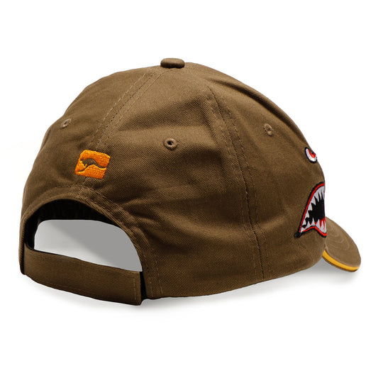 Make a bold a statement when you leave the house with this engaging Curtiss P-40 Shark Mouth fighter cap. It isn’t a smile, it’s a predator’s sneer! Razor teeth, wagging tongue, and a stare from black, dead eyes. www.defenceqstore.com.au