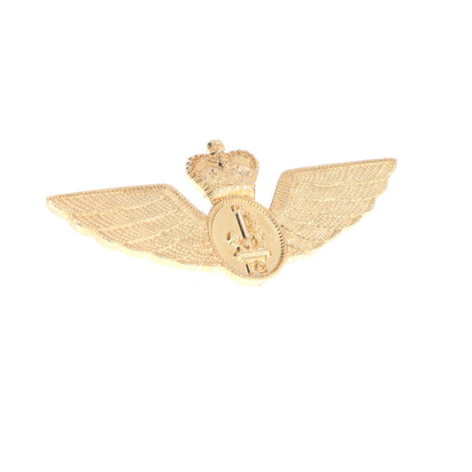Secure the Fighter Control Officer Gold Badge now and show your flair for excellence! Our large size is ideal for a memorable and sleek look. Instantly ready to adorn any garment, it comes complete with two butterfly clutch pins included. www.defenceqstore.com.au