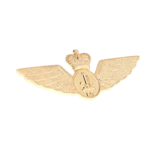 Secure the Fighter Control Officer Gold Badge now and show your flair for excellence! Our large size is ideal for a memorable and sleek look. Instantly ready to adorn any garment, it comes complete with two butterfly clutch pins included. www.defenceqstore.com.au