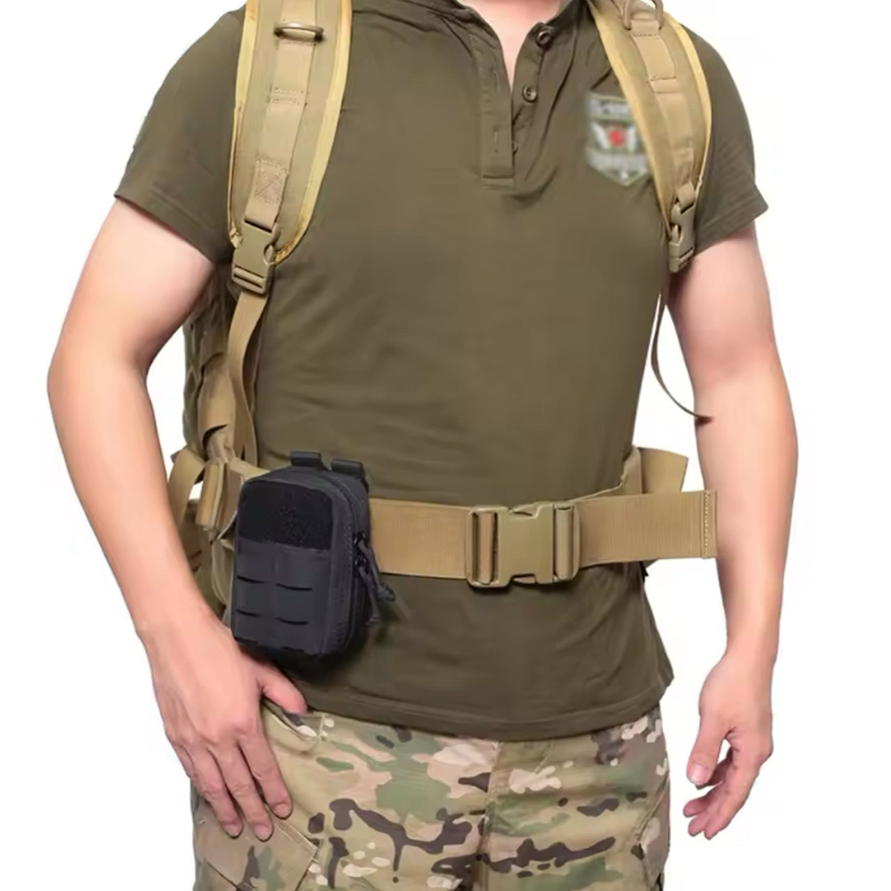 The First Aid Pouch Small EDC Carry is a convenient way for cadets and defence to carry your medical supplies out in the field. Keeping all your essentials in the one spot with the option of adding a tourniquet holder to the front, everything will be at your fingertips. MOLLE attachable to your belt, webbing or pack. www.defenceqstore.com.au where cadets shop