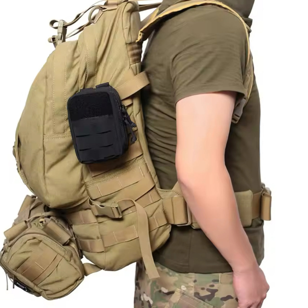The First Aid Pouch Small EDC Carry is a convenient way for cadets and defence to carry your medical supplies out in the field. Keeping all your essentials in the one spot with the option of adding a tourniquet holder to the front, everything will be at your fingertips. MOLLE attachable to your belt, webbing or pack. www.defenceqstore.com.au where cadets shop