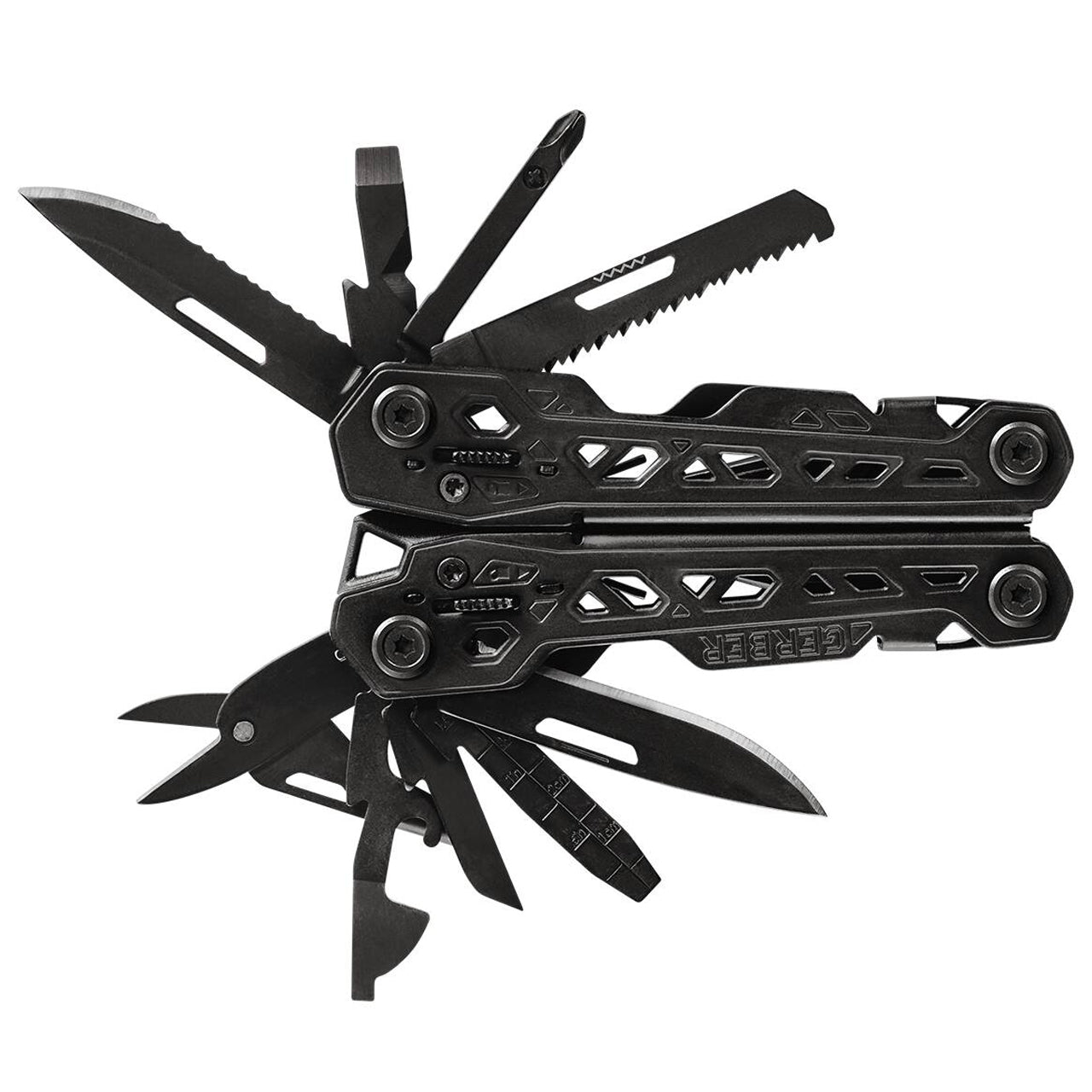 Now in blacked out! The Truss is an all-inclusive multi-tool, with 17 tools built to the exacting needs of the professional user in a size-conscious design. This full size multi-tool aims to remove excess heft while keeping all of the functionality. The result is a professional-grade multi-tool that bridges the gap between the problem and the solution. www.defenceqstore.com.au