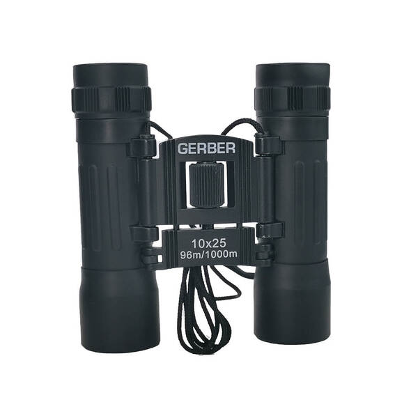 The Gerber 10x25 Binocular is made for action! This binocular has a rubber non-slip grip exterior and is compact and light enough to be taken anywhere – from sports events to bird watching! Weighing a light 160g the Gerber 10x25 binocular folds up for storage inside a shirt pocket, handbag or vehicle glovebox. www.defenceqstore.com.au