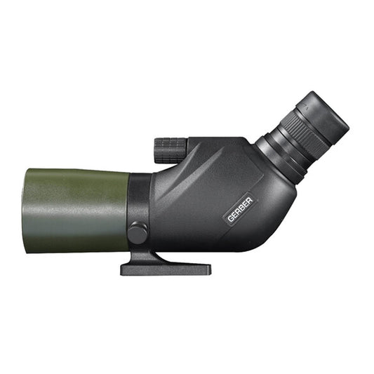 The GERBER 15-45x50mm is one of the most unique spotting scopes in the market. Economical and compact, it offers high magnifications in a 45 degree eyepiece design. The rubber armoured exterior is both, attractive and durable. www.defenceqstore.com.au