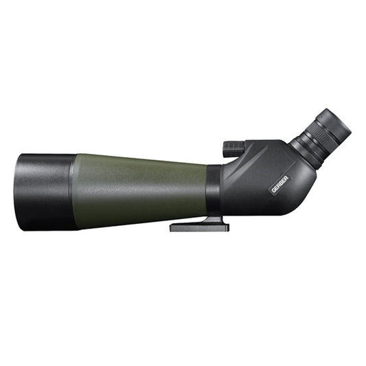 The GERBER 20-60x80mm is one of the most unique spotting scopes in the market. Economical and compact, it offers high magnifications in a 45 degree eyepiece&nbsp;design. The rubber armoured exterior is both, attractive and durable. www.defenceqstore.com.au