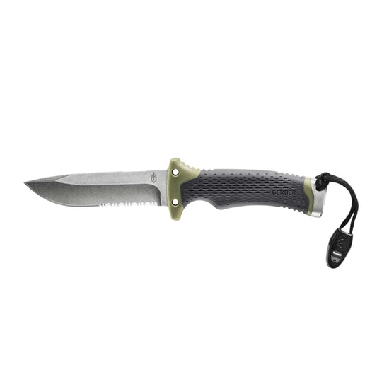 Experience outdoor life in confidence with the Gerber Ultimate Survival Knife. Loaded with features, innovations and versatility, this one-stop-shop knife has everything you need to take on the great outdoors. Perfect for hobbyists and adventurers alike, this is the only knife you need for your ultimate wilderness journey. www.defenceqstore.com.au
