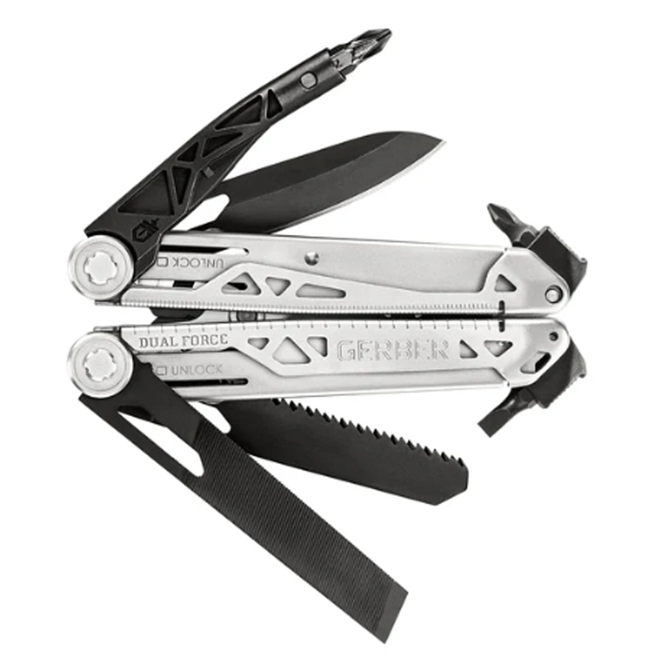 For tough jobs, it's often easier to head back to the toolbox for a proper set of pliers—until now. The Dual-Force isn't your average multi-tool, boasting layered construction to provide 2x the jaw strength and 2x the force to manhandle any task put in front of it. www.defenceqstore.com.au