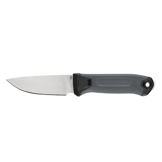 Based on Gerber's bestselling fixed blade, the new StrongArm Camp comes with a full tang 420HC high-bevel edge blade and a diamond-textured, comfortable, grippy handle. Making it possible to make controlled cuts for first aid or cutting rope with the durability to handle more challenging tasks. www.defenceqstore.com.au