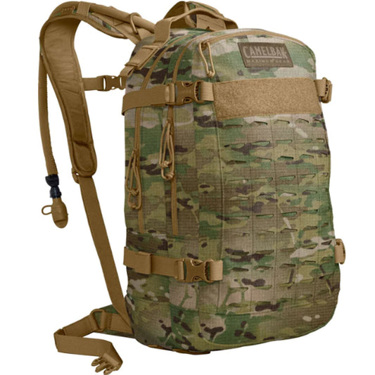 The HAWG 3L Mil Spec Crux Multicam pack offers excellent utility and durability. This medium-sized pack features 20L of cargo and a 3L Mil Spec Crux reservoir that offers 25% more water per sip; perfect for medium to long missions. The Air Director back panel and designated place for an additional 3L Reservoir ensures comfortable, hydrated performance. www.defenceqstore.com.au