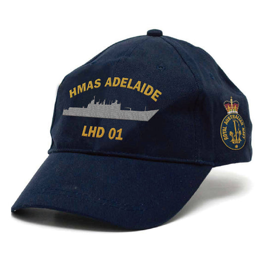 The HMAS Adelaide Policy Cap is a must-have for military enthusiasts. This high-quality cap features the Navy ceremonial badge embroidered on the front, adding a touch of authenticity to your uniform. www.defenceqstore.com.au