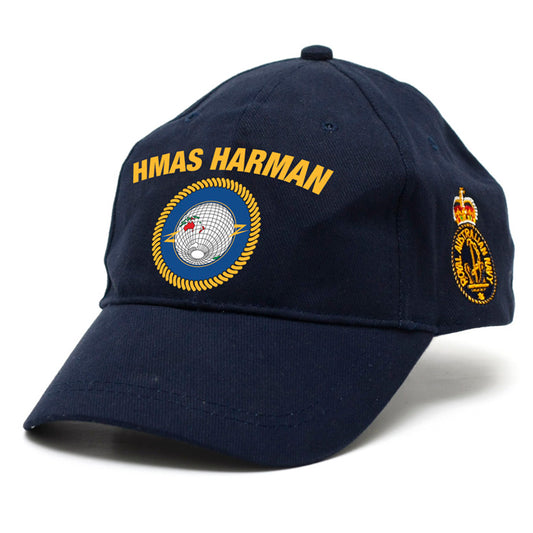 The HMAS Harman Policy Cap is a must-have accessory for military enthusiasts. Made from high-quality heavy brushed cotton, this cap features the prestigious Navy Ceremonial badge on the left side. www.defenceqstore.com.au