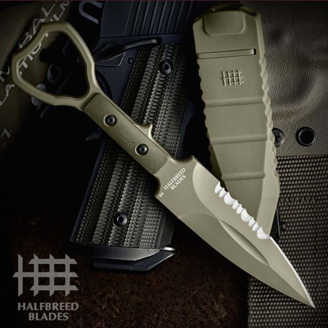 One-piece full tang construction.
Austrian made 6mm Bohler K110 (D2) tool steel. The entire tool is overbuilt for extreme durability and toughness.
Easy to maintain razor-sharp partially serrated and polished cutting edge.
Blade fuller reduces weight without compromise in strength.
Hard-wearing, low friction Teflon coating mitigates glare and protects against corrosion. Available in black, dark earth and ranger green colour options.
www.defenceqstore.com.au