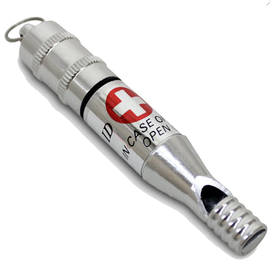 With its compact size and convenient keychain, this emergency whistle is a must-have for everyone. Whether used for outdoor adventures or for vulnerable individuals, it serves as a crucial tool. In a time where crime is on the rise, it's essential for those at risk to always keep one close. Additionally, the waterproof capsule can store personal information for quick access during an emergency. www.defenceqstore.com.au