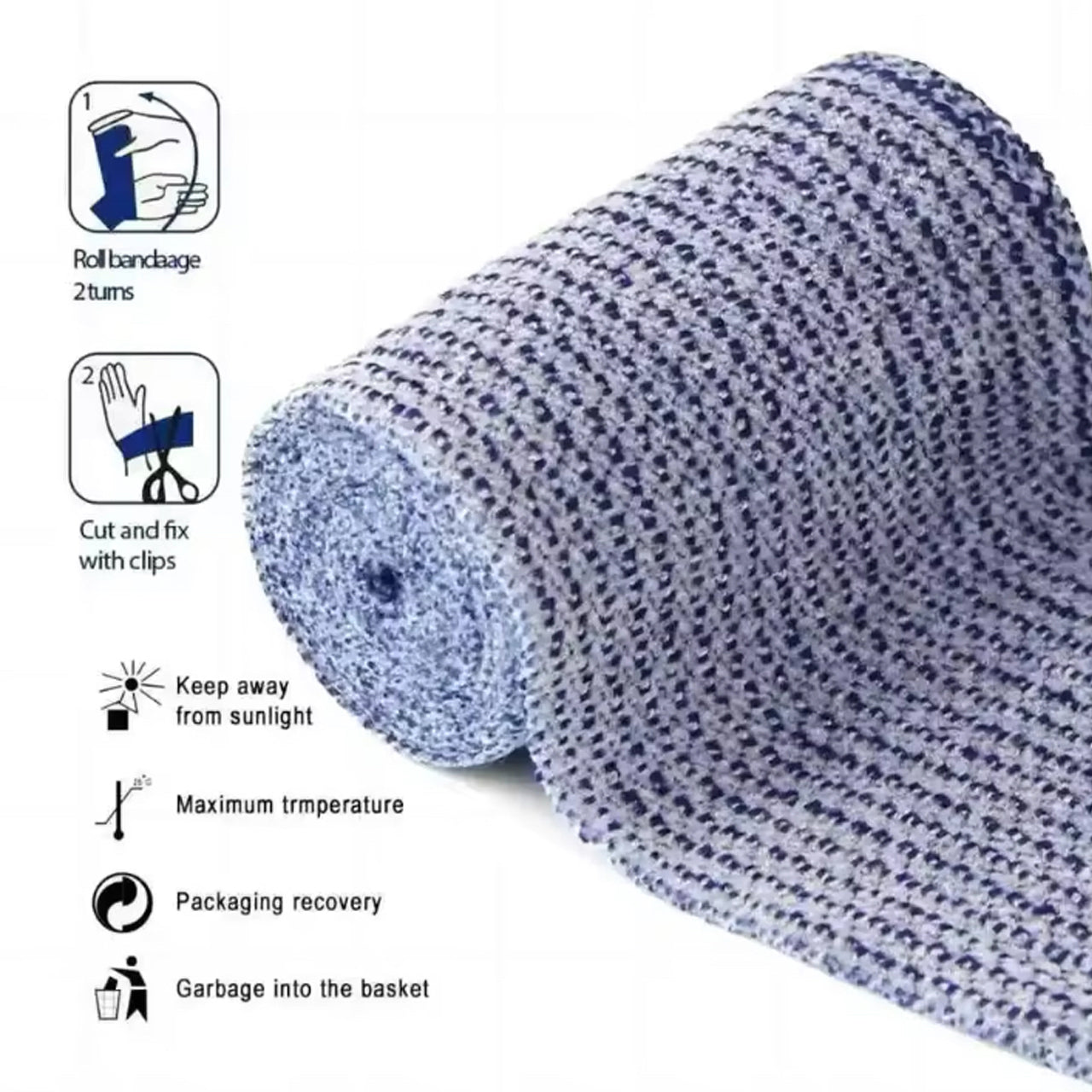 A non-slip bandage for sprains, swellings and bruises. The required length of the bandage can be cut off with a pair of scissors. When applying the bandage, do not put too much pressure on it. Two or three turns are usually sufficient. Store remaining bandage in a jar to keep fresh, If possible store upright. www.defenceqstore.com.au