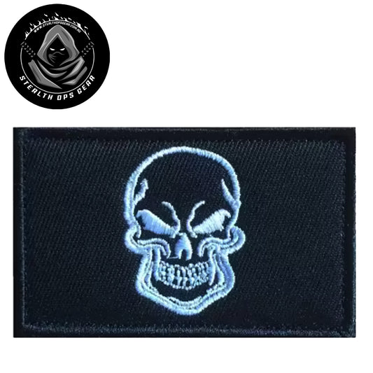 Unleash your creative side with the Evil Skull White On black Embroidery Patch Hook & Loop. Measuring 8x5cm, this patch features a stunningly embroidered design and a secure hook & loop backing. A must-have for collectors looking for high-quality additions to their collection. www.defenceqstore.com.au