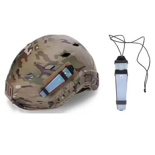 Don't let low visibility hold you back - our Helmet Light Marker Velcro Backed Green is the ultimate solution! With both steady and flashing modes, you can customize your safety lighting depending on your surroundings. With its durable CR2016 battery, you won't have to worry about replacing it anytime soon. Plus, with a water rating of IP6, you can confidently tackle any weather conditions. Don't wait any longer, grab yours now and hit the road with peace of mind! www.defenceqstore.com.au