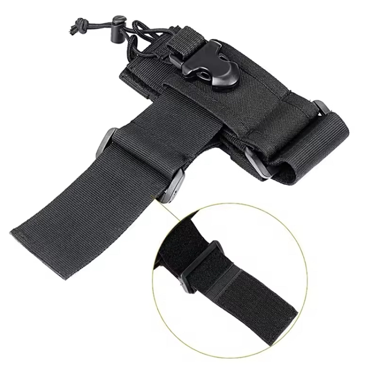 Designed to fit a variety of radios, the Universal Radio Pouch Black offers adjustable sizing from 120mm x 65mm to 200mm x 38mm. Made with 600D fabric and featuring an expansion rope, it can be easily attached to MOLLE gear or worn on a belt. Perfect for webbing, vests, belt kits, and backpacks, this pouch is a versatile and reliable addition to any gear collection. www.defenceqstore.com.au