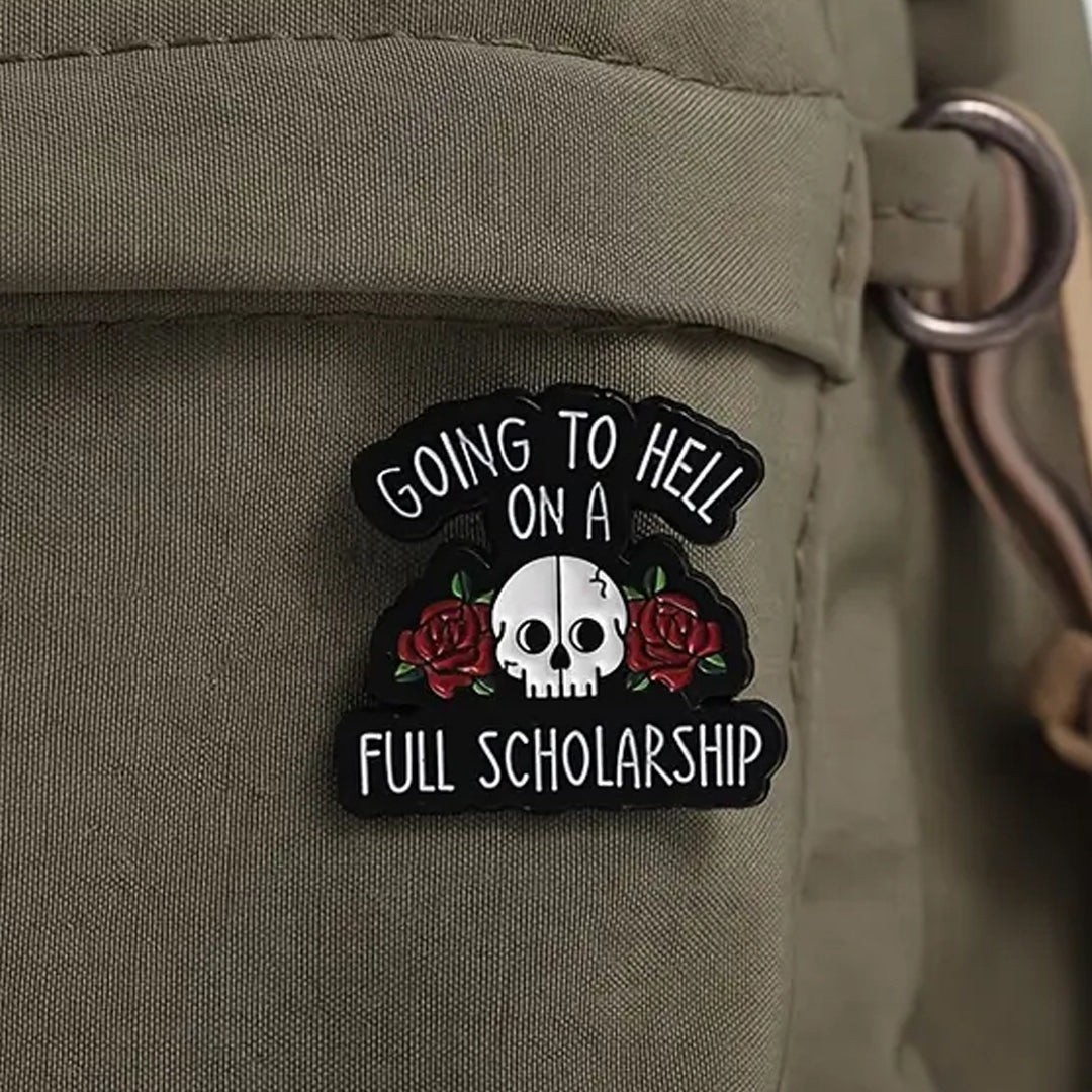 This playful and witty pin is perfect for the friend who shares your sense of humour. Showcasing the clever phrase "Full Scholarship Lapel Pin." An ideal gift to brighten someone's day and offer a comforting virtual hug.
Size: 30mm (w) x 28mm (h) www.defenceqstore.com.au