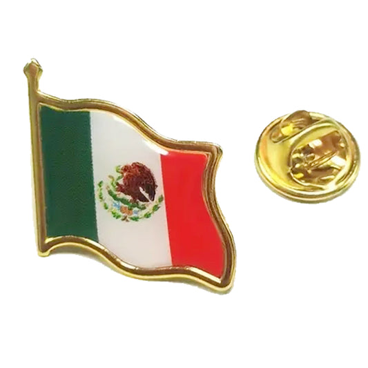 This gold-plated, enamel-filled lapel pin allows you to proudly display the Mexican flag while honouring all those who have served or are currently serving in all theatres of war and peacekeeping efforts. Featuring the Mexican Flag, it symbolises both national pride and remembrance. www.defenceqstore.com.au