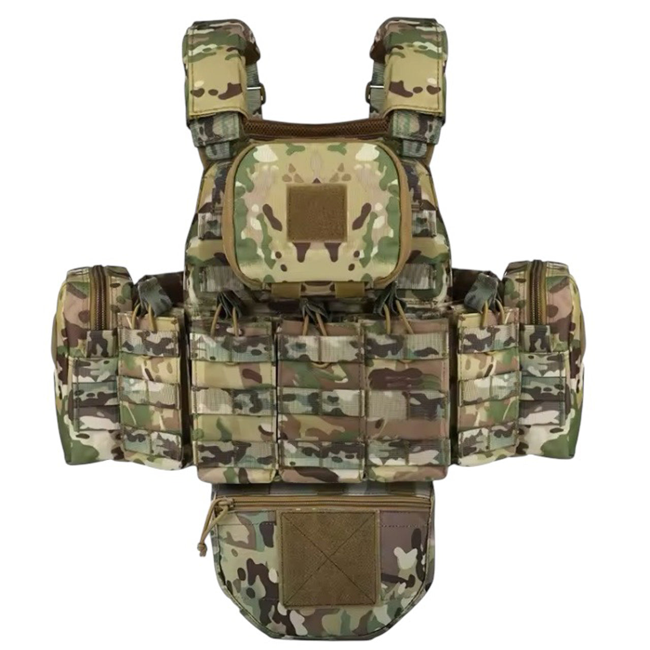It boasts a high precision fabric and numerous pouches for storage, including a rear bladder carrier, two side pouches for flasks or other mid-sized items, a top admin pouch, 5 magazine pouches, and an under vest pouch for extra gear. www.defenceqstore.com.au