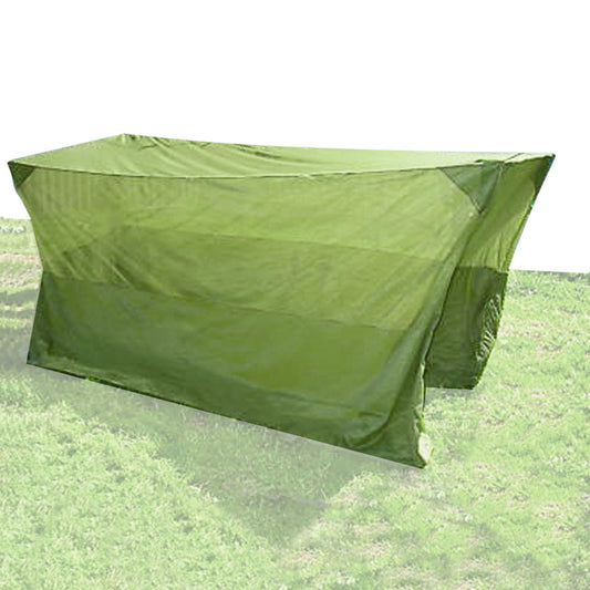 Current issue army mosquito net.  The Insect Net Protector features:  Offers protection against mosquitos and other disease carrying insects Material 100% polyester Lightweight and very strong Proven design intergrates with issue Hoochie The four top corner tie cords are 2.5mm and are 185cm long with the ends of cord heat sealed Specifications:  Material: 100% polyester Colour: Green Size: 230 (L) x 100 (W) x 50cm (D) Weight: 550g www.defenceqstore.com.au
