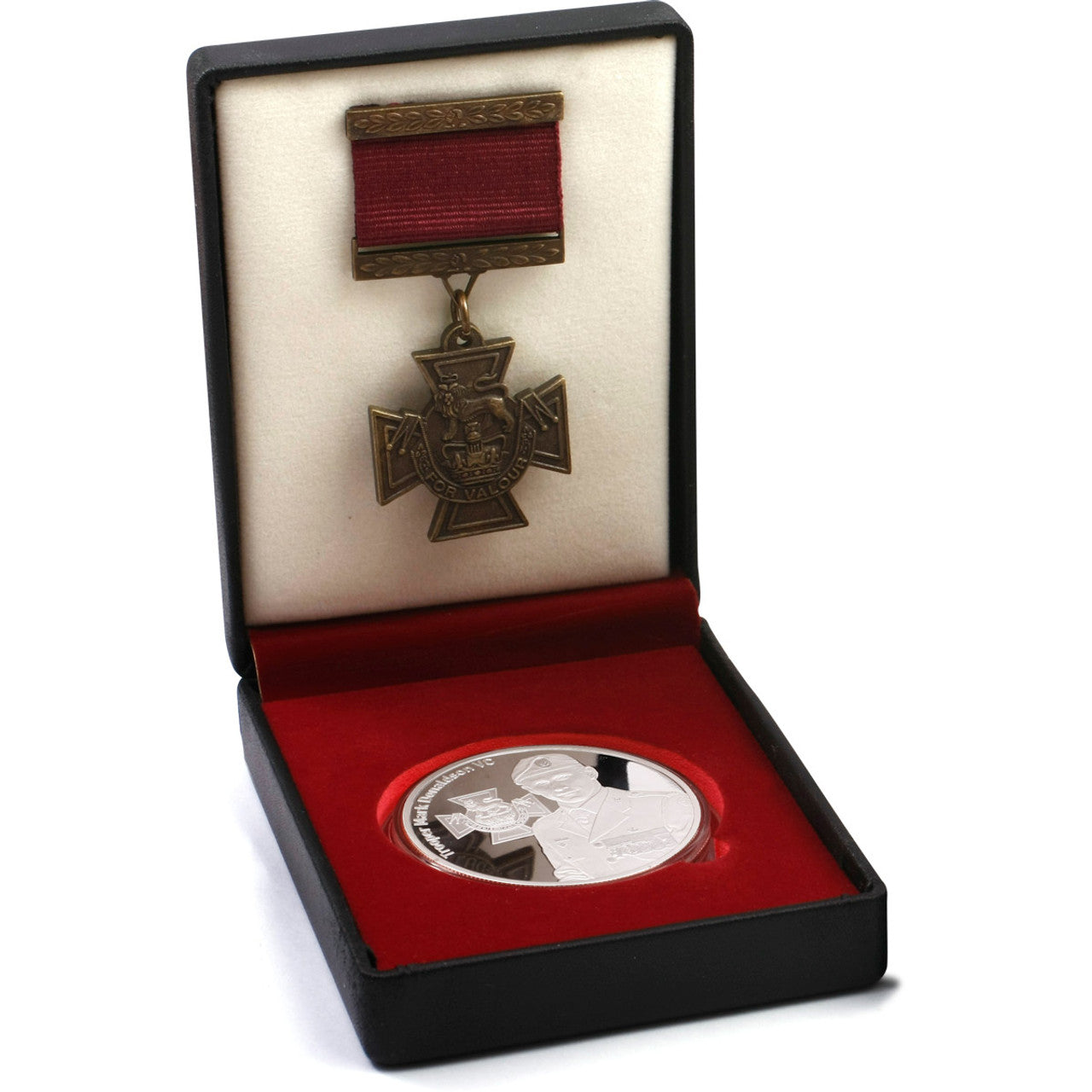 Introducing "In the Service of Others: For Valour and Gallantry" Limited Edition Medallion, a remarkable collection that brings together Australia's four living Victoria Cross and sole surviving George Cross recipients. This once in a lifetime collection is the world's first release of a medallion series to include the images of the living recipients, making it a must-have for anyone interested in military history. www.defenceqstore.com.au