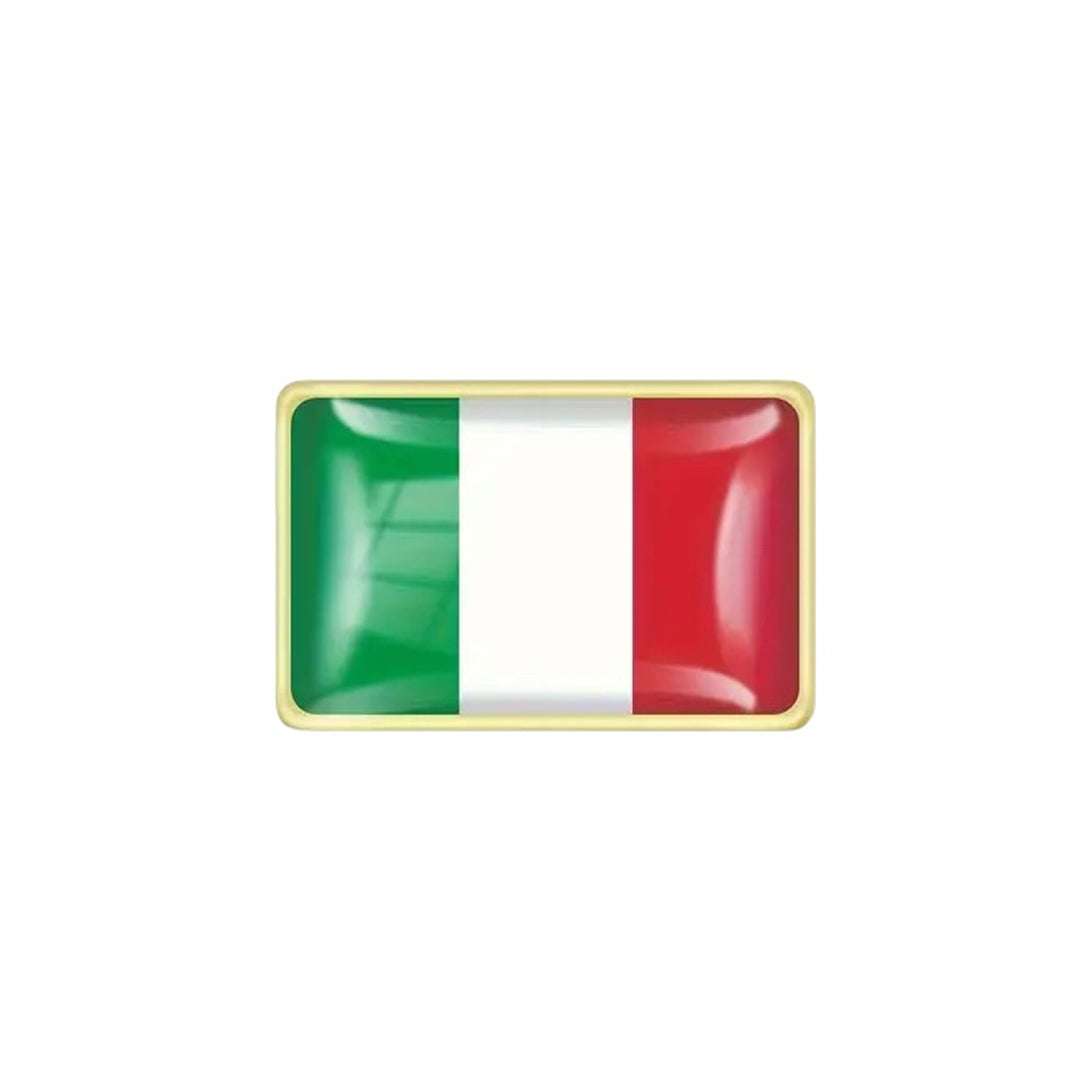 This gold-plated, enamel-filled lapel pin allows you to proudly display the Italy flag while honouring all those who have served or are currently serving in all theatres of war and peacekeeping efforts. Featuring the Italy Flag, it symbolises both national pride and remembrance. www.defenceqstore.com.au