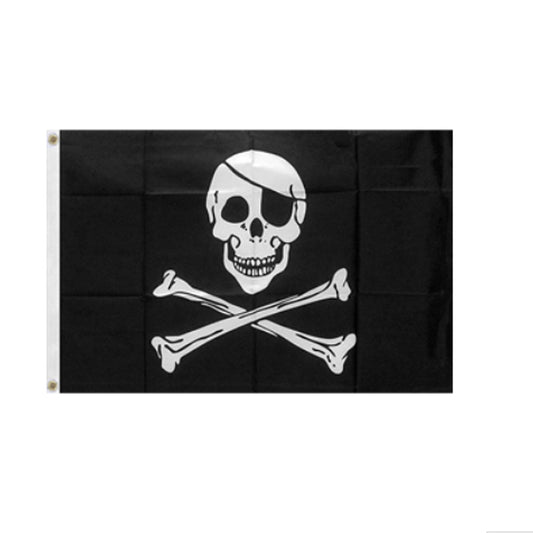The Jolly Roger, the traditional English name for the skull and cross bone flag, has been the well-known symbol of pirates since the 17th century and has become a popular symbol in the modern age for rebels, rogues and renegades. www.defenceqstore.com.au