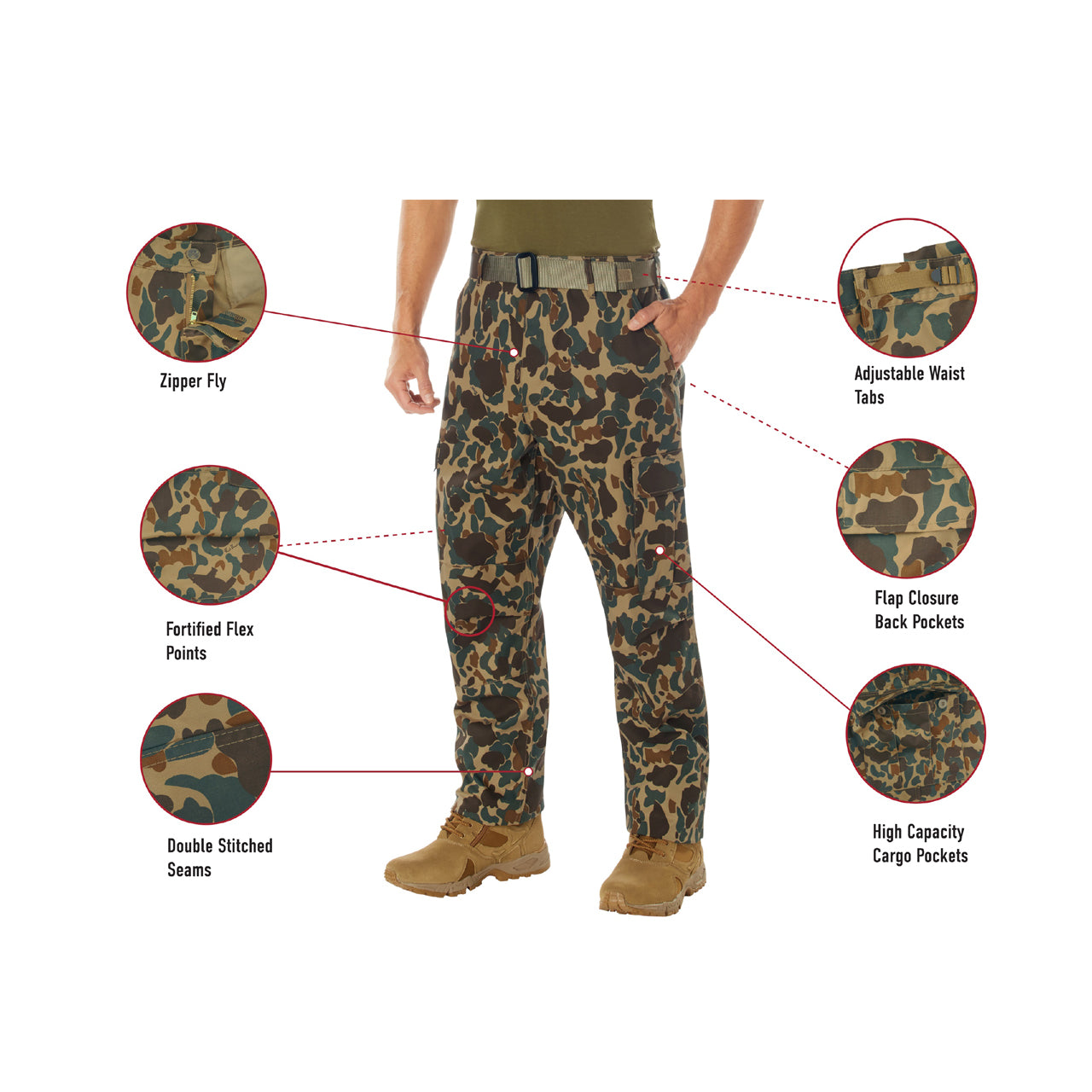 In collaboration with Bear Archery, the revered Fred Bear camouflage pattern comes to life through Rothco’s legendary outdoor apparel and gear, including our Tactical BDU Pants. Each item in the Fred Bear Camouflage collection has been crafted using the iconic Fred Bear camo pattern. www.defenceqstore.com.au