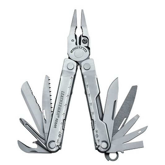 With the new Rebar, fans will immediately recognize the iconic box-like body and sloped-neck design found in the Super Tool 300 and Micra. This new soon-to-be favourite rounds out Leatherman's classic "heritage" line of products by offering one in each size category. Just like the Super Tool 300, the Rebar pliers have been optimized for strength and feature replaceable wire/hard-wire cutters-a first for a four-inch tool from Leatherman. www.defenceqstore.com.au