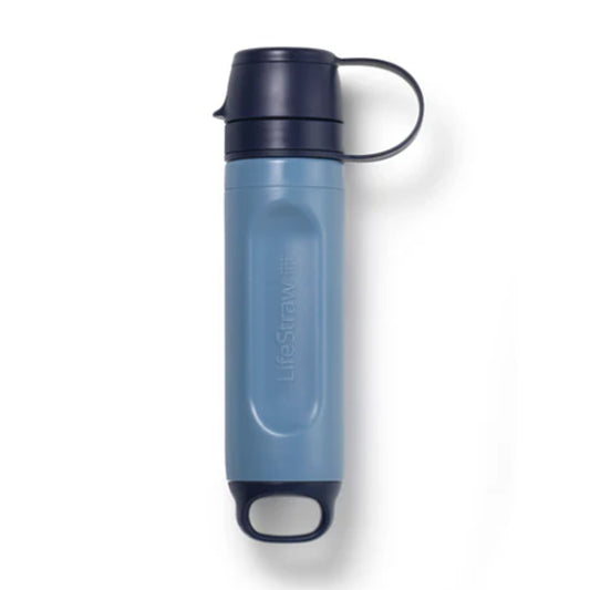 LifeStraw Peak Series Solo Water Filter is an ultra-lightweight (only 1.7oz), compact (just 5.1”), portable water filtration device that removes bacteria, parasites, microplastics, silt, sand, and cloudiness from drinking water. The standard 28mm threading on the filter allows it to be screwed onto most common water bottles. The fast filtration rate enables you to fill up a 1L bottle in just 20 seconds. Great for hiking, backpacking, camping, emergency situations, travel or on-the- www.defenceqstore.com.au