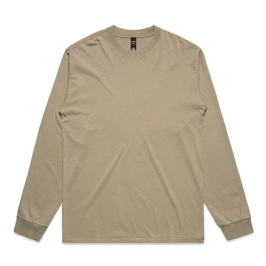 Long Sleeve T-Shirt Khaki 100% Cotton