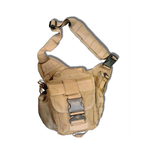 The M5 style sling bag is designed with pure function in mind. With its five major and two minor pouches, you're offered plenty of space without compromising comfort. This bag also contains a clipped pouch for a torch or knife and plastic lining within each pouch for water proof protection for your belongings. It also utilises a molle system if any additional space is required. www.defenceqstore.com.au