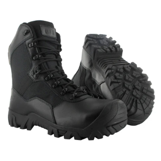 The Magnum Hawk 8.0 Tactical Combat Boots MHK100 feature full-grain leather and 1680 Denier Cordura uppers for durability. They include a breathable, moisture-wicking mesh lining and a padded, contoured collar for comfort and flexible support all day long. www.defenceqstore.com.au