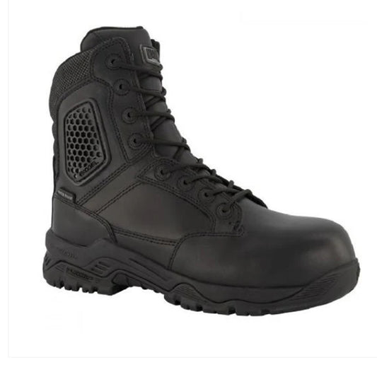Engineered for tactical excellence, the Magnum Strike Force 8.0 boots feature premium full grain leather uppers and breathable mesh lining for exceptional comfort. The contoured MPACT POWER PU insole and RECOIL midsole deliver superior cushioning and impact absorption www.defenceqstore.com.au