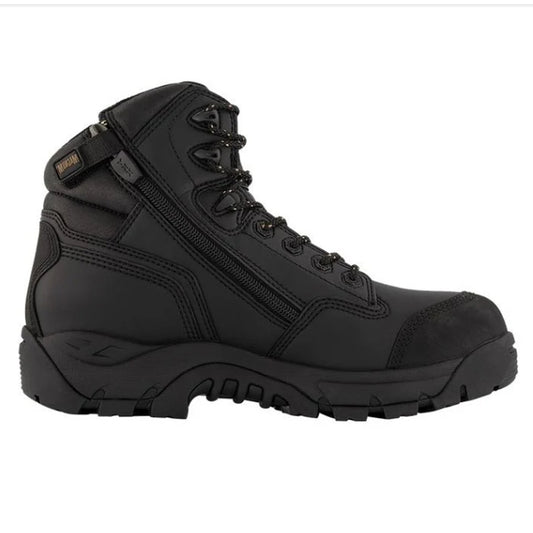 The fast-wicking lining helps manage moisture, keeping your feet dry and comfortable. Equipped with scanner-safe, non-metallic composite hardware, a cushioned PU sockliner, and a durable high-traction rubber outsole, these boots provide both safety and all-day support. www.defenceqstore.com.au