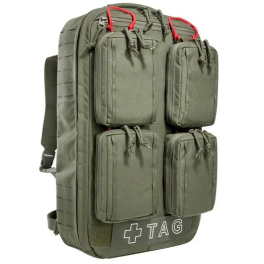 Emergency backpack for the simultaneous first aid treatment of several wounded persons. The TT Medical Mascal Pack (MASCAL = Mass Casualty) is used for the initial treatment of injured persons if they cannot be treated individually immediately. www.defenceqstore.com.au