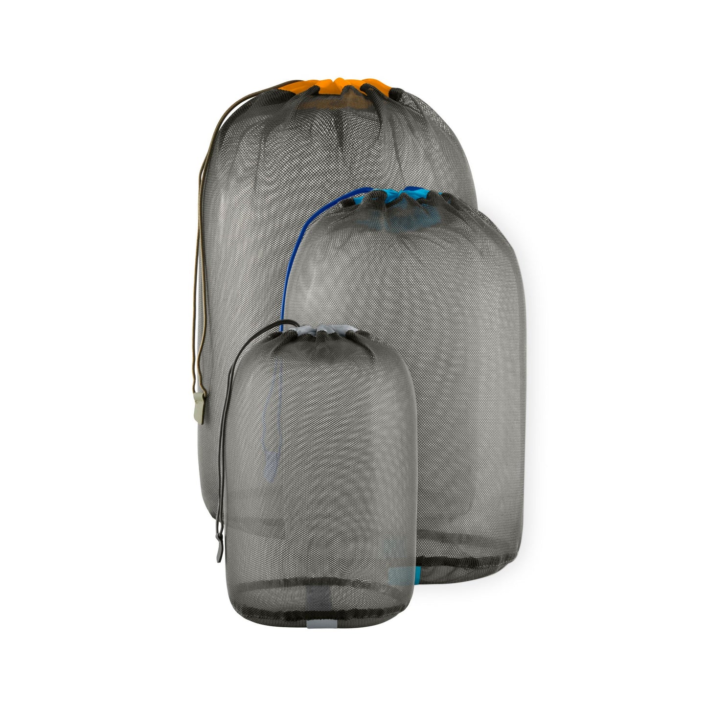 The Mesh Stuff Sack set is ideal for a plethora of uses. From transporting wet gear without trapping odors and storing sleeping bags to air drying gear at camp, they're the perfect solution with great color coding in a ultra-lightweight and strong 75D multi-filament Nylon mesh and with a 30D Ultra-Sil drawcord sleeve for smooth operation. www.defenceqstore.com.au