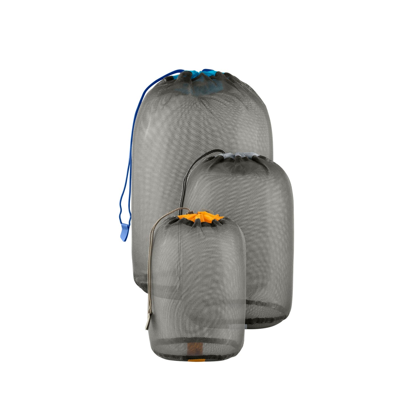 The Mesh Stuff Sack set is ideal for a plethora of uses. From transporting wet gear without trapping odors and storing sleeping bags to air drying gear at camp, they're the perfect solution with great color coding in a ultra-lightweight and strong 75D multi-filament Nylon mesh and with a 30D Ultra-Sil drawcord sleeve for smooth operation. www.defenceqstore.com.au